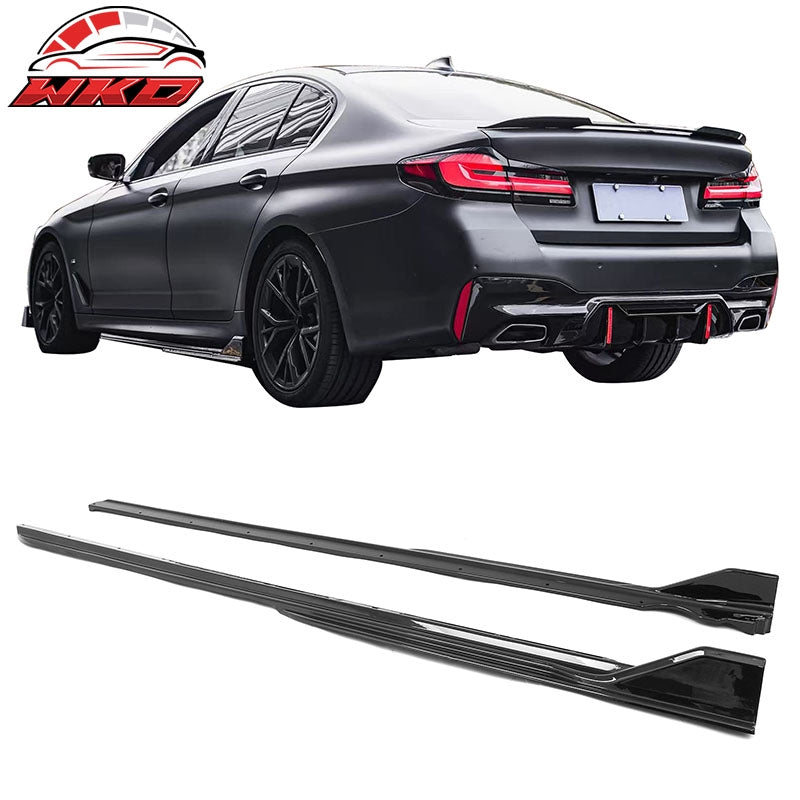 Wholesale 17-23 BMW 5 Series G30 F90 M5 IKON Style Side Skirts Panel Gloss Black ABS - Wikond Auto