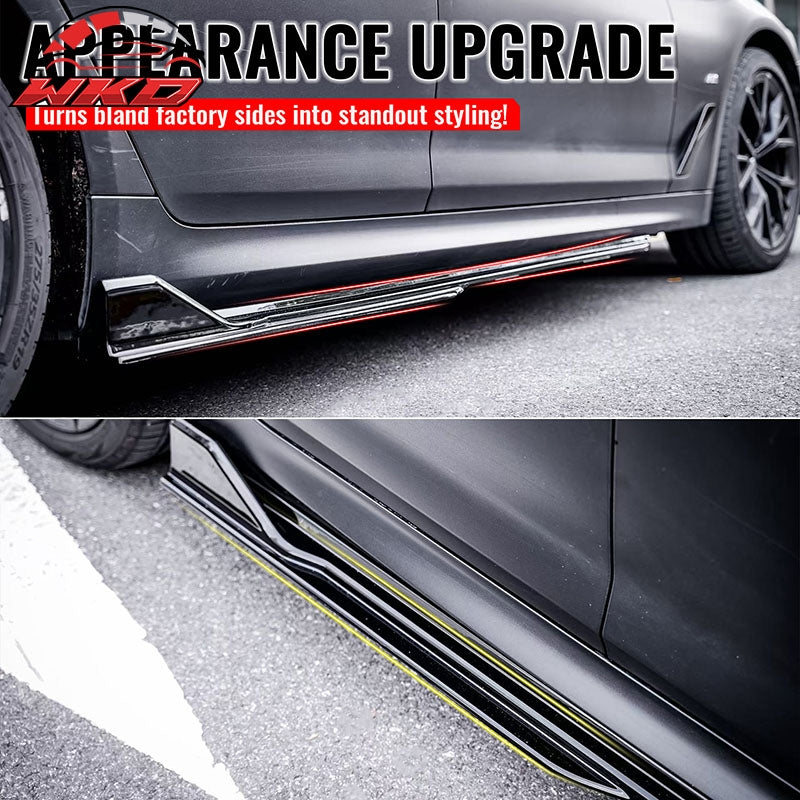 Wholesale 17-23 BMW 5 Series G30 F90 M5 IKON Style Side Skirts Panel Gloss Black ABS - Wikond Auto