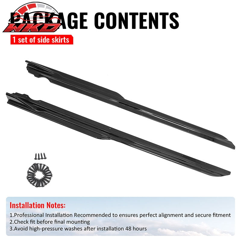 Wholesale 17-23 BMW 5 Series G30 F90 M5 IKON Style Side Skirts Panel Gloss Black ABS - Wikond Auto