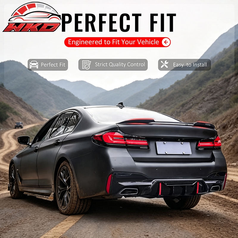 Wholesale 17-23 BMW 5 Series G30 F90 M5 IKON Style Trunk Spoiler Wing Gloss Black ABS - Wikond Auto