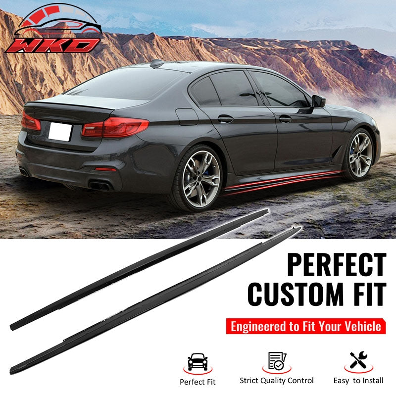 Wholesale 17-23 BMW 5 Series G30 F90 M5 M Performance Style Side Skirts Gloss Black - Wikond Auto