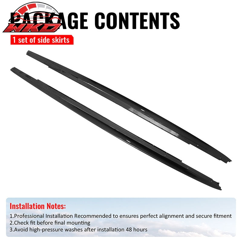 Wholesale 17-23 BMW 5 Series G30 F90 M5 M Performance Style Side Skirts Gloss Black - Wikond Auto