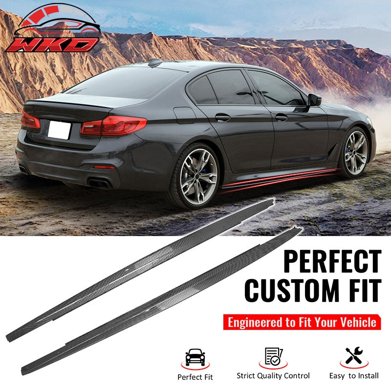 Wholesale 17-23 BMW 5 Series G30 F90 M5 MP Style Side Skirts Carbon Fiber Print ABS - Wikond Auto