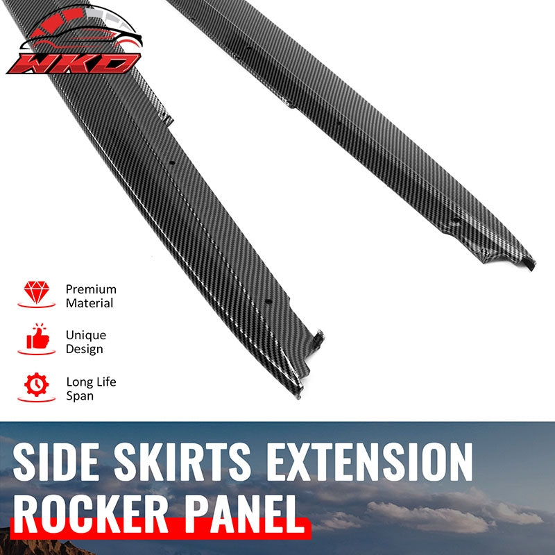 Wholesale 17-23 BMW 5 Series G30 F90 M5 MP Style Side Skirts Carbon Fiber Print ABS - Wikond Auto