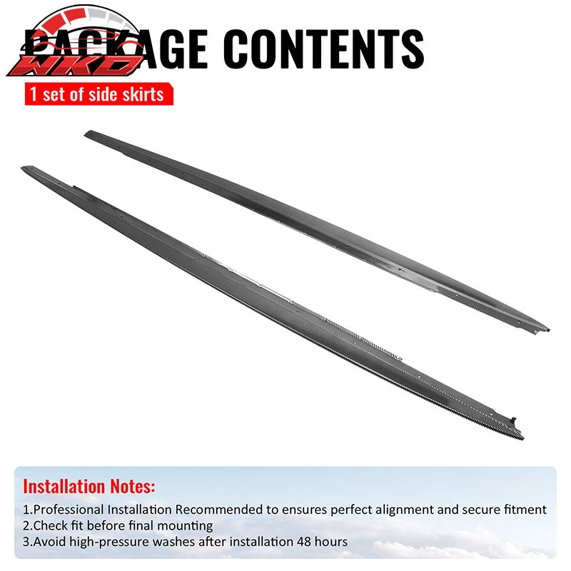 Wholesale 17-23 BMW 5 Series G30 F90 M5 MP Style Side Skirts Carbon Fiber Print ABS - Wikond Auto
