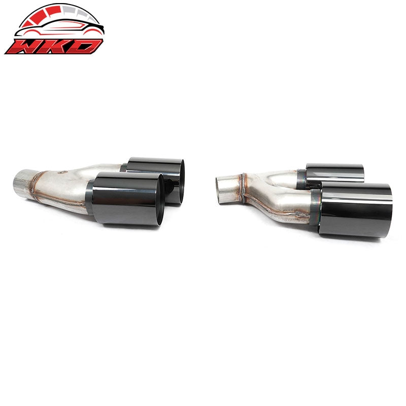 Fits 21-23 BMW 5 Series G30 LCI M5 Style Stainless Steel Quad Exhaust Tips Black