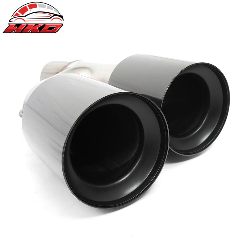 Fits 21-23 BMW 5 Series G30 LCI M5 Style Stainless Steel Quad Exhaust Tips Black