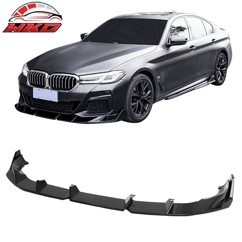 Wholesale 21-23 BMW 5 Series G30 M Sport IKON Style 3PCS Front Bumper Lip Gloss Black - Wikond Auto