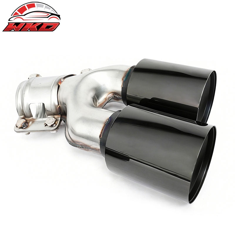 Fits 17-20 BMW 5 Series G30 M5 Style Stainless Steel Quad Exhaust Tips - Black