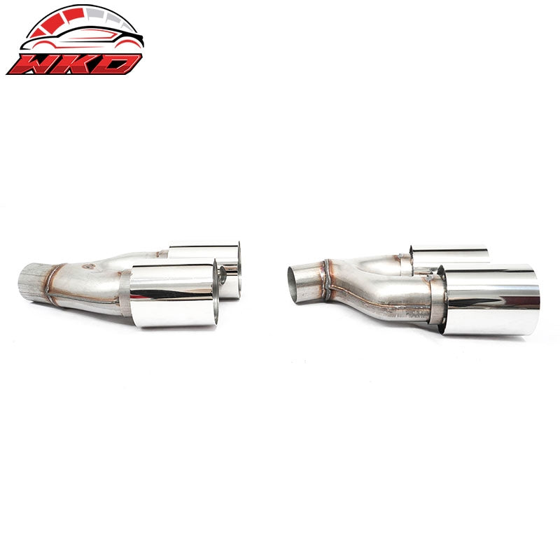 Fits 21-23 BMW 5 Series G30 M5 Style Stainless Steel Quad Exhaust Tips Silver