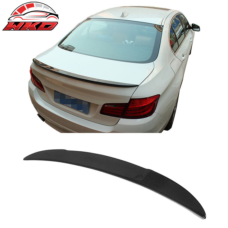 Fits 11-16 BMW 5 Series F10 & M5 AK Style Trunk Spoiler Matte Carbon Fiber CF