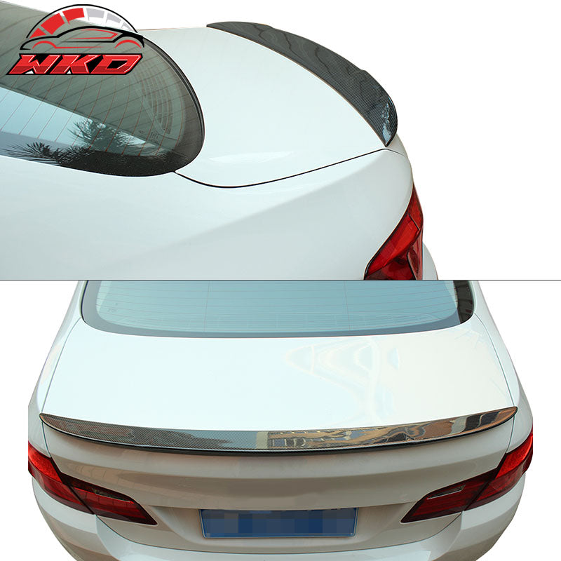 Fits 11-16 BMW 5 Series F10 & M5 AK Style Trunk Spoiler Matte Carbon Fiber CF