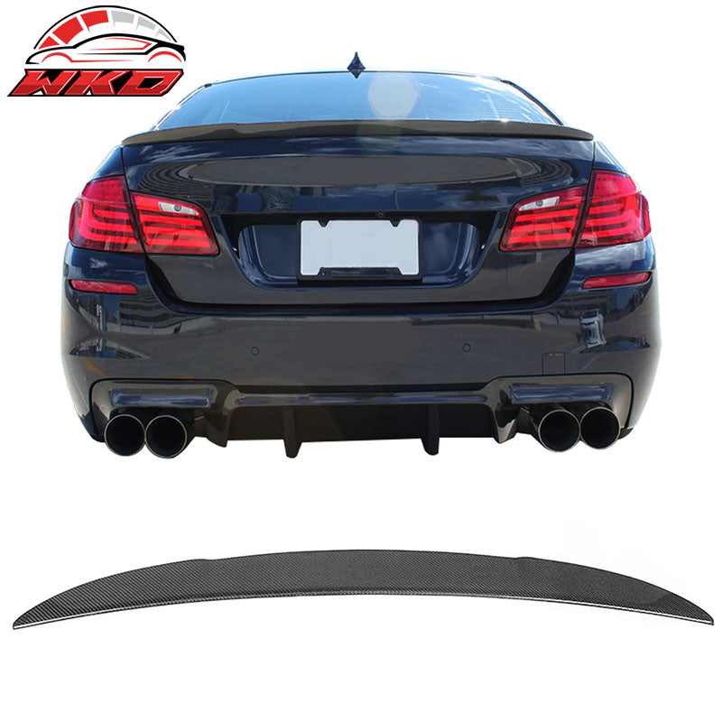 Fits 11-16 BMW 5 Series F10 M5 AK Rear Trunk Spoiler Carbon Fiber