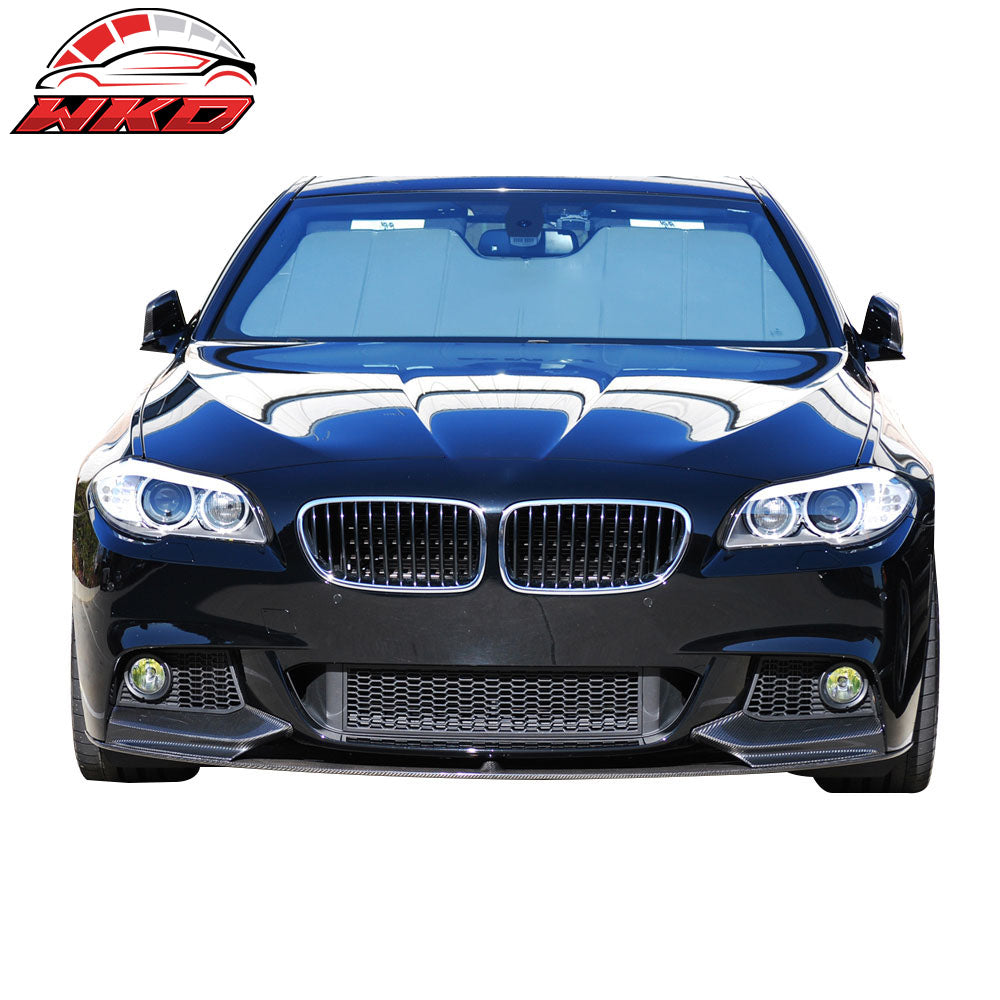 Fits 11-16 5-Series F10 4Dr M-P Style Front Bumper Fog Cover Polypropylene