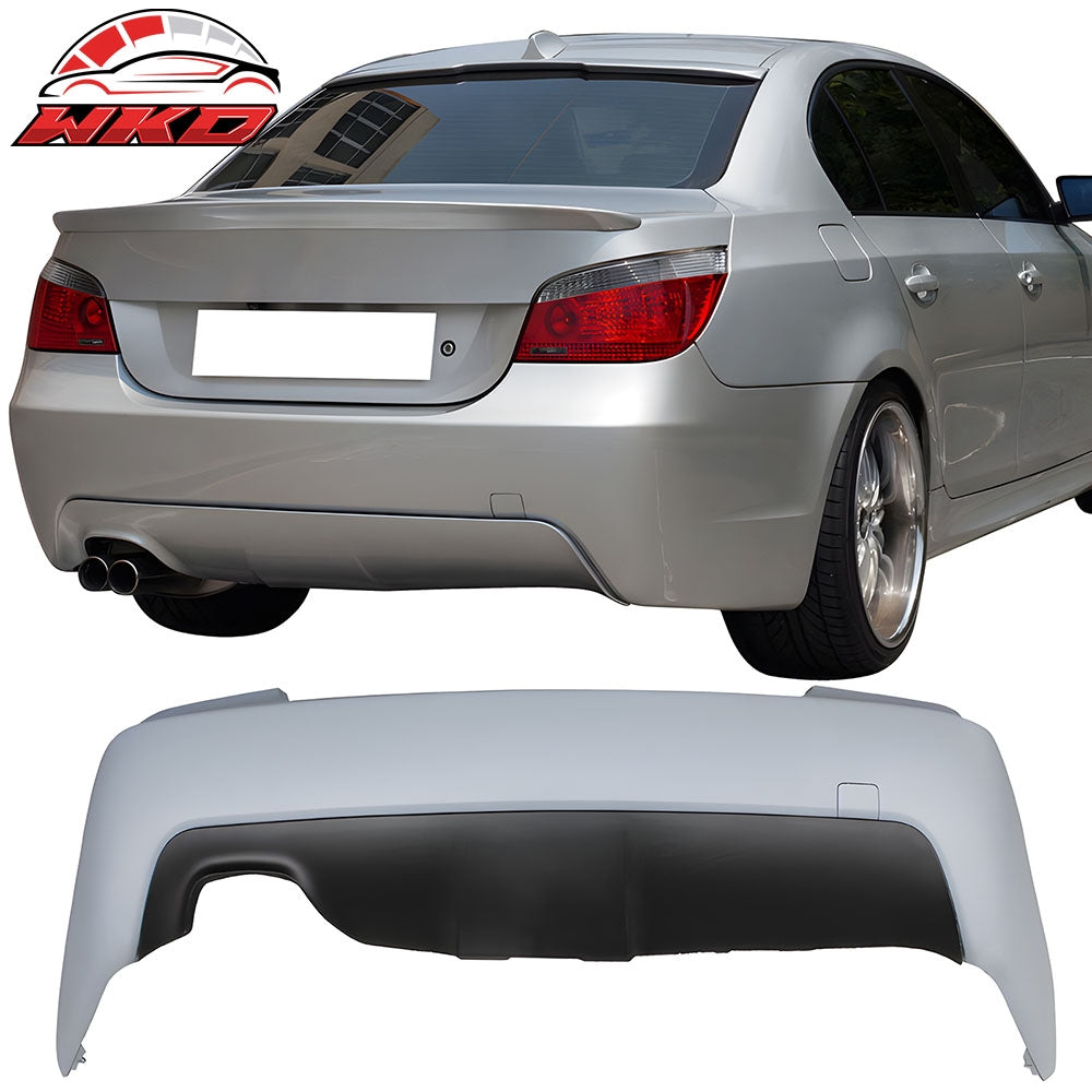 Wholesale 04-10 BMW E60 M-Tech Style Rear Bumper Cover w/ Twin Muffler Single Out PP
