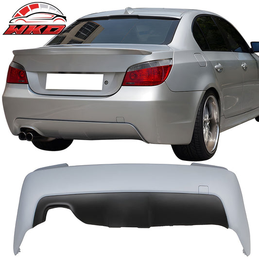 Wholesale 04-10 BMW E60 M-Tech Style Rear Bumper Cover w/ Twin Muffler Single Out PP