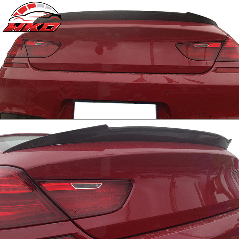 Fits 12-18 BMW F13/13-19 F06 6 Series Trunk Spoiler Wing V Style Carbon Fiber