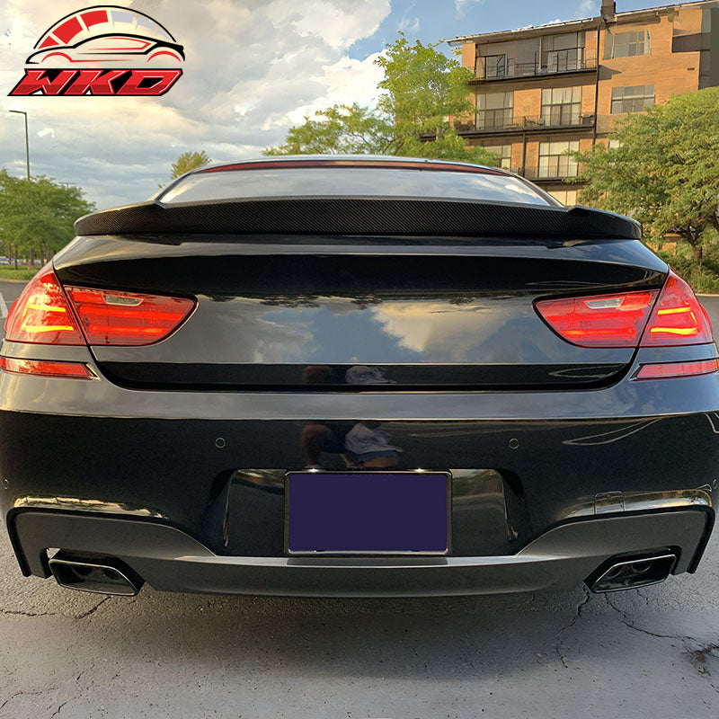 Fits 12-18 BMW F13/13-19 F06 6 Series Trunk Spoiler Wing V Style Carbon Fiber