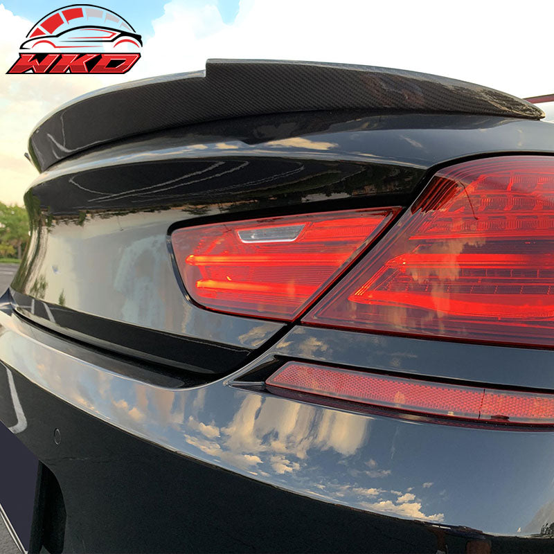 Fits 12-18 BMW F13/13-19 F06 6 Series Trunk Spoiler Wing V Style Carbon Fiber