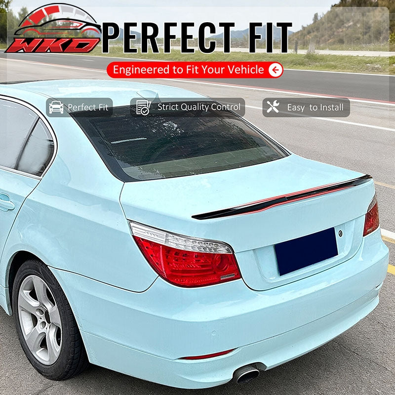 Fits 04-10 BMW E60 5 Series & M5 Sedan Gloss Black Trunk Spoiler ABS - M4 Style