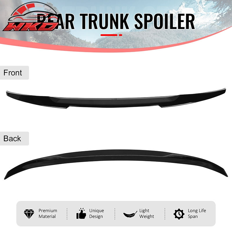 Fits 04-10 BMW E60 5 Series & M5 Sedan Gloss Black Trunk Spoiler ABS - M4 Style