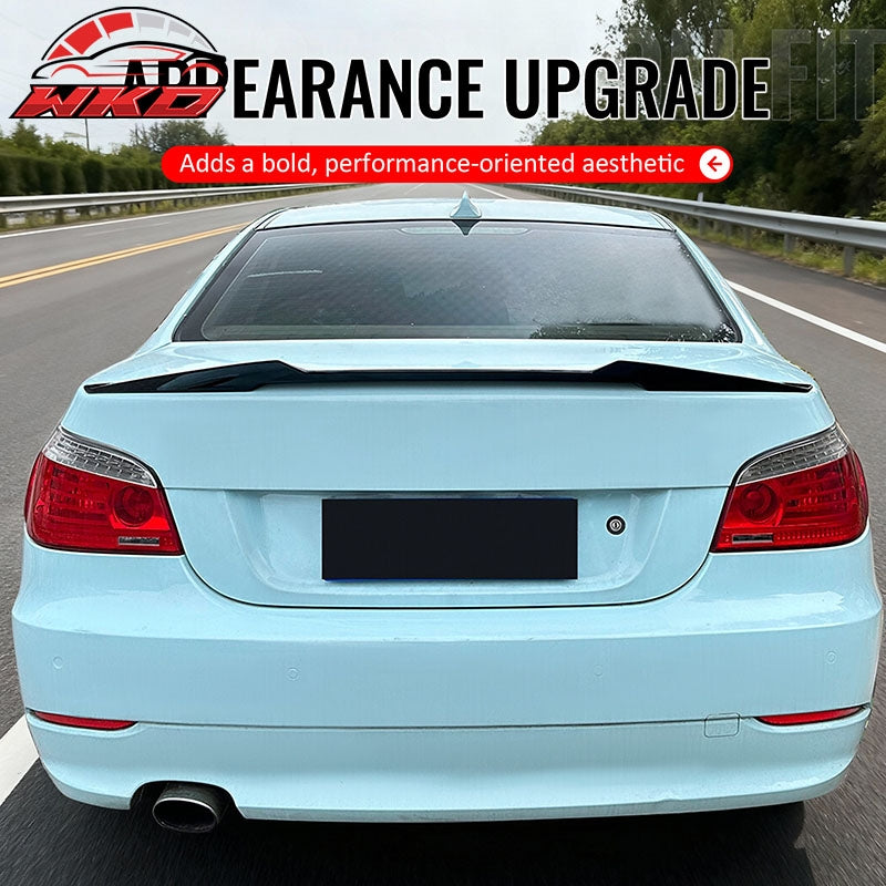 Fits 04-10 BMW E60 5 Series & M5 Sedan Gloss Black Trunk Spoiler ABS - M4 Style