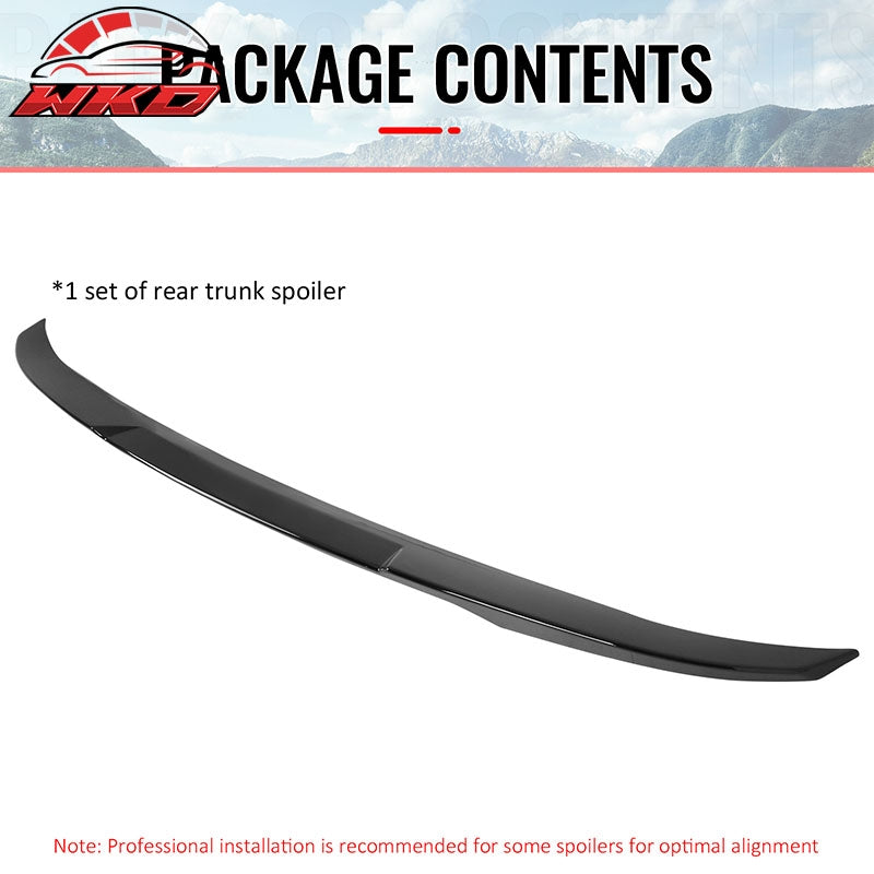 Fits 04-10 BMW E60 5 Series & M5 Sedan Gloss Black Trunk Spoiler ABS - M4 Style