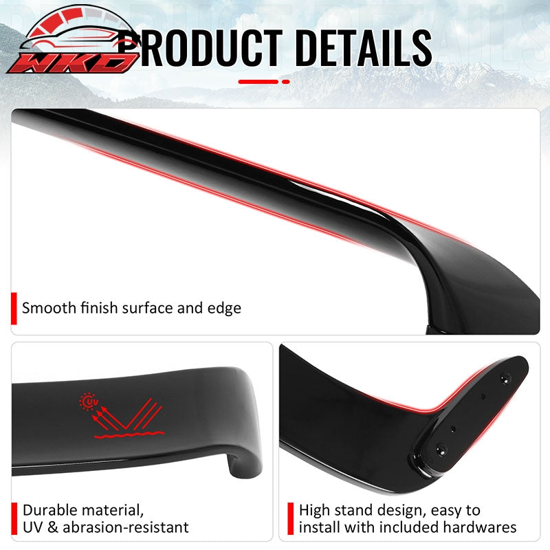 Fits 04-10 BMW E60 5 Series& M5 Sedan LTW GT Style Trunk Spoiler Gloss Black ABS