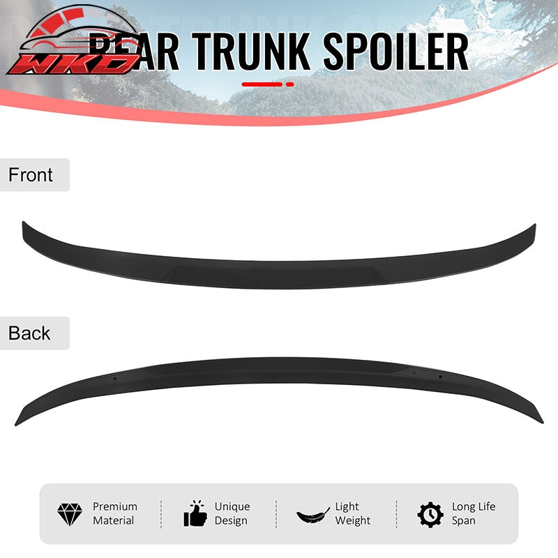Fits 04-10 BMW E60 5 Series & M5 Sedan Matte Black Trunk Spoiler ABS - M4 Style