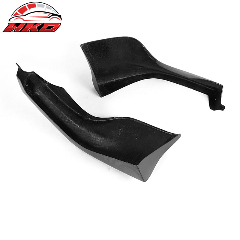 Fits 04-10 BMW E60 5 Series M Sport 3D Style Front Splitters Matte Carbon Fiber