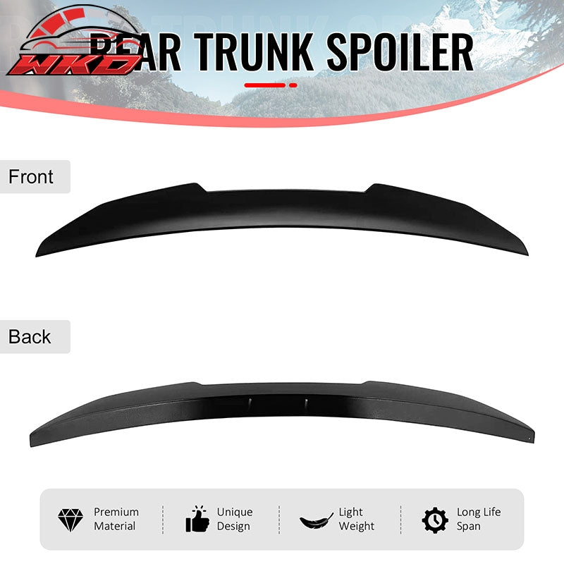 Wholesale 04-10 BMW E60 M5 Sedan PSM Style Matte Black Rear Trunk Spoiler Wing ABS - Wikond Auto
