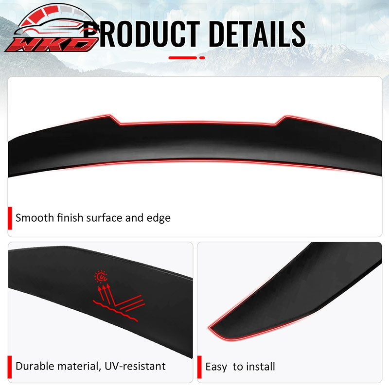 Wholesale 04-10 BMW E60 M5 Sedan PSM Style Matte Black Rear Trunk Spoiler Wing ABS - Wikond Auto