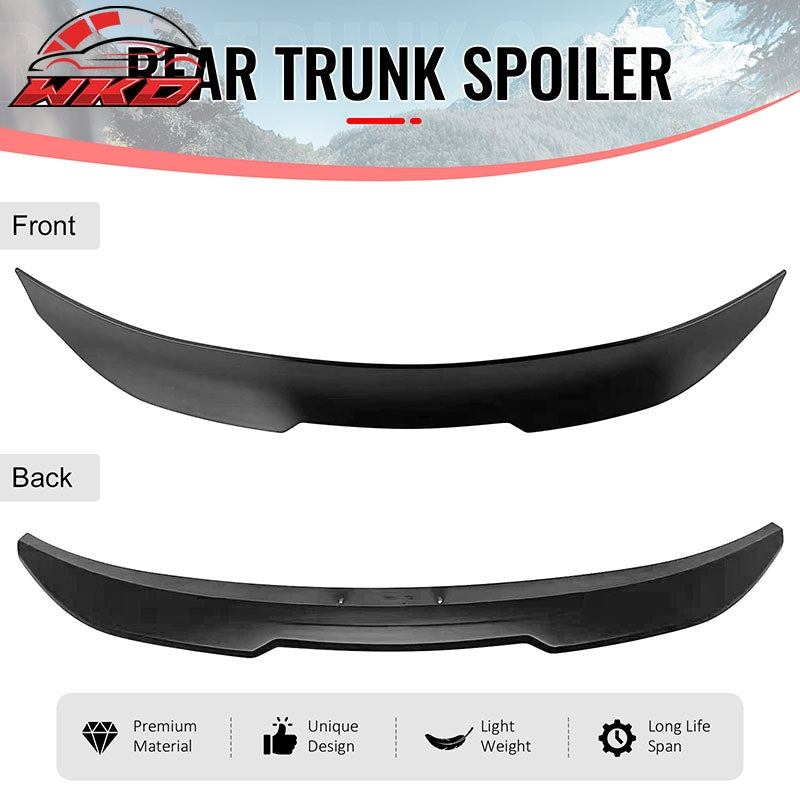 Fits 08-13 BMW E82 1-Series Coupe PSM Style Trunk Spoiler Wing Matte Black ABS