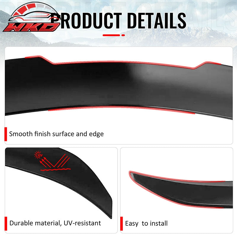 Fits 08-13 BMW E82 1-Series Coupe PSM Style Trunk Spoiler Wing Matte Black ABS