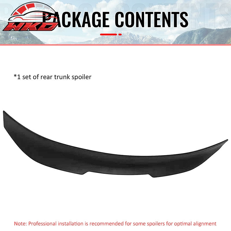 Fits 08-13 BMW E82 1-Series Coupe PSM Style Trunk Spoiler Wing Matte Black ABS