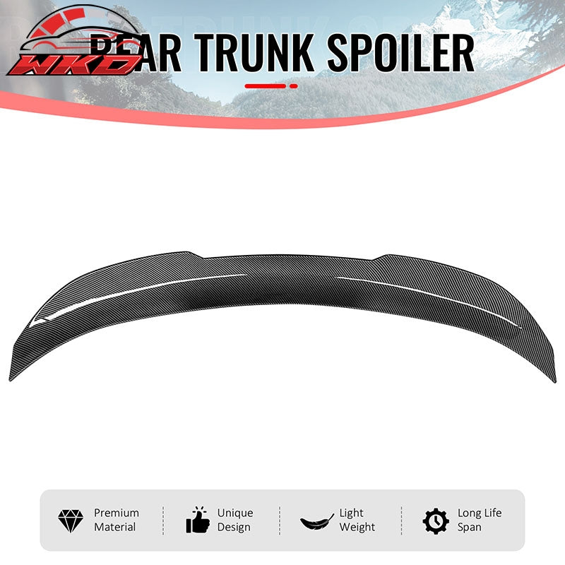 Fits 08-13 BMW E82 1-Series Coupe PSM Style Trunk Spoiler Carbon Fiber Print ABS