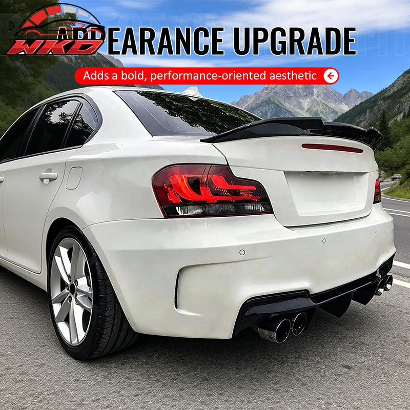 Fits 08-13 BMW E82 1-Series Coupe PSM Style Trunk Spoiler Wing Gloss Black ABS