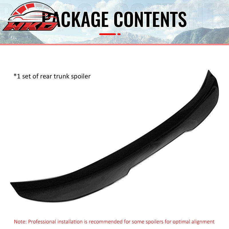 Fits 08-13 BMW E82 1-Series Coupe PSM Style Trunk Spoiler Wing Gloss Black ABS