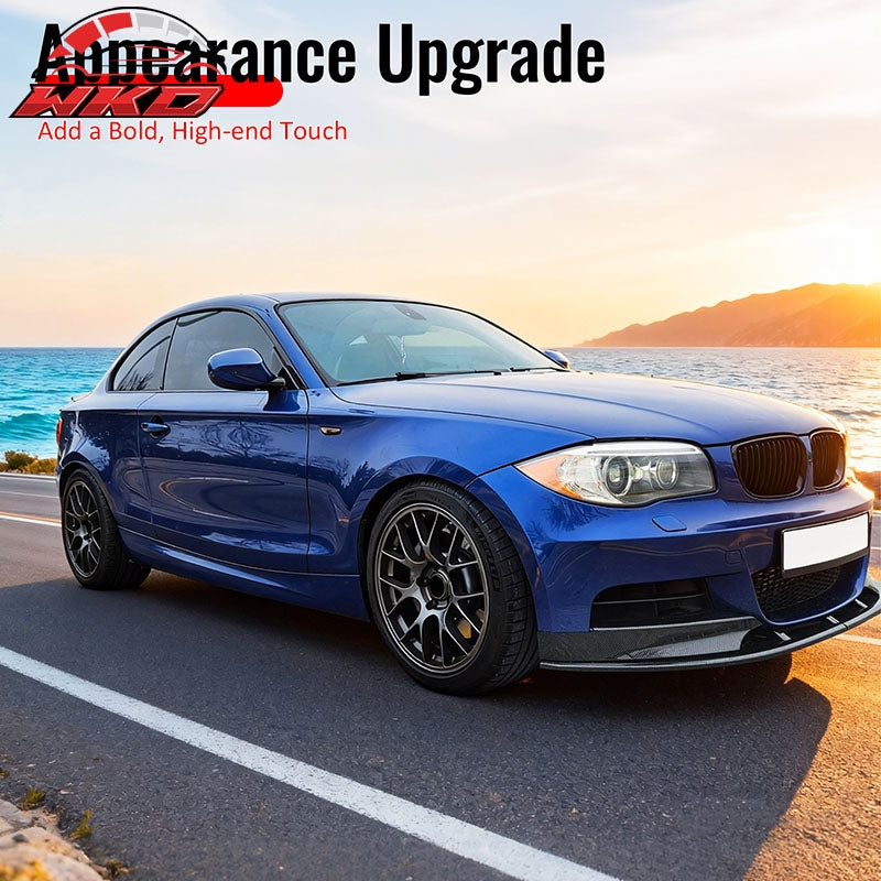 Wholesale 08-13 BMW E82 E88 1-Series M Sport Front Bumper Lip Carbon Fiber Print 4PCS - Wikond Auto