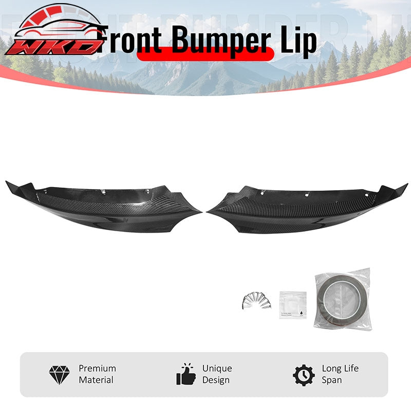 Wholesale 08-13 BMW E82 E88 1-Series M Sport Front Lip Splitters Carbon Fiber Print - Wikond Auto