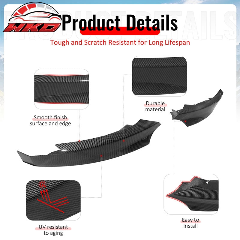 Wholesale 08-13 BMW E82 E88 1-Series M Sport Front Lip Splitters Carbon Fiber Print - Wikond Auto