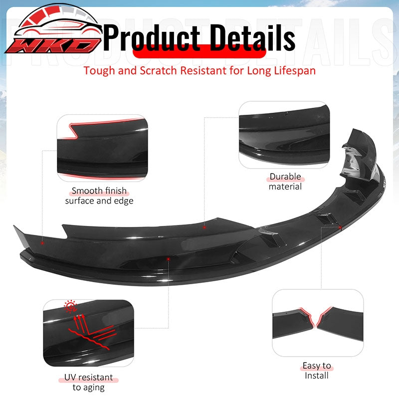 Wholesale 08-13 BMW E82 E88 1-Series M-Tech Front Bumper Lip Spoiler Gloss Black 4PCS - Wikond Auto
