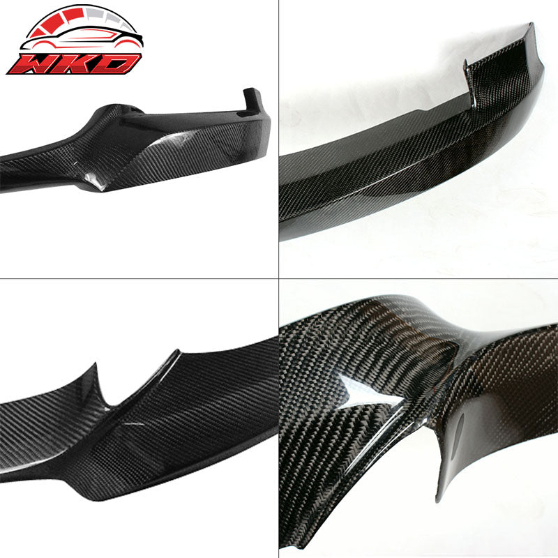 Fits 07-13 BMW 1 Series E82 M Sport HT Style Front Bumper Lip Matte Carbon Fiber
