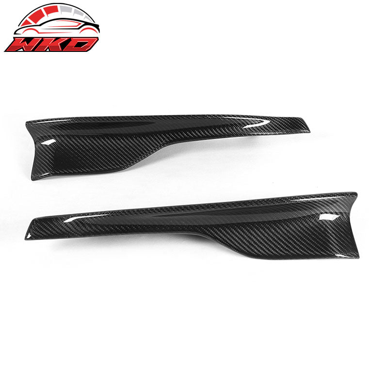 Fits 11-12 BMW E82 1 Series M R Style 2PCS Rear Bumper Aprons Matte Carbon Fiber