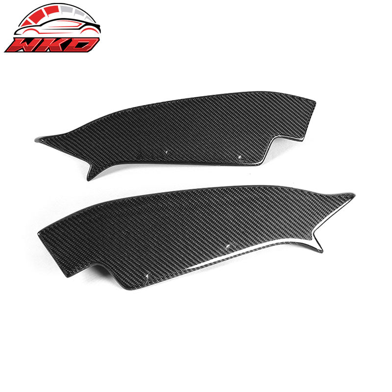 Fits 11-12 BMW E82 1 Series M R Style 2PCS Rear Bumper Aprons Matte Carbon Fiber