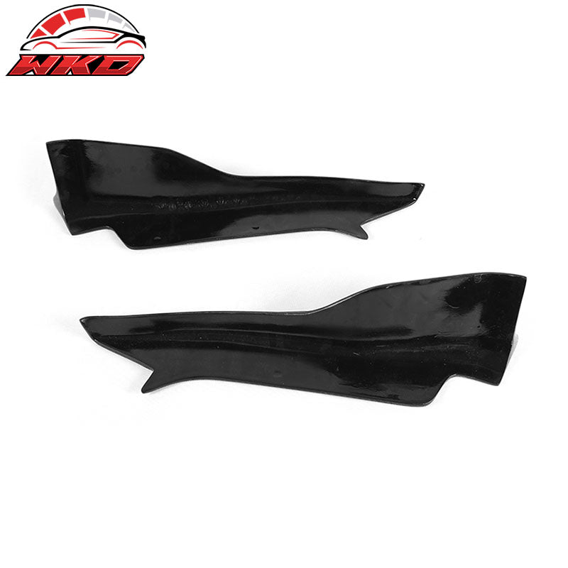 Fits 11-12 BMW E82 1 Series M R Style 2PCS Rear Bumper Aprons Matte Carbon Fiber