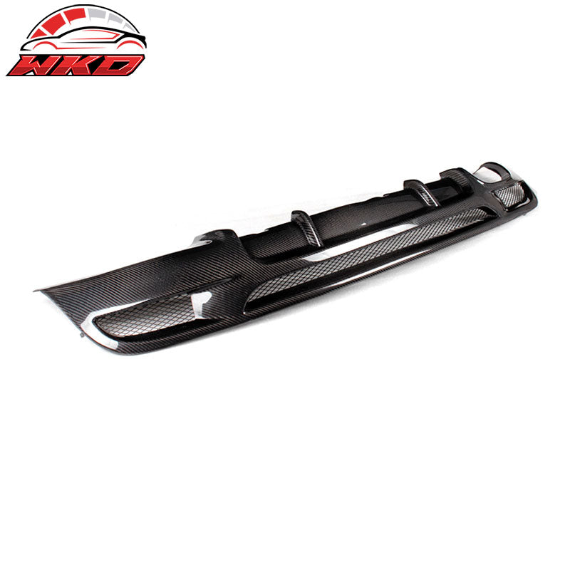 Fits 07-13 BMW E82 M-Tech M Sport Rear Bumper Lip Diffuser - Matte Carbon Fiber