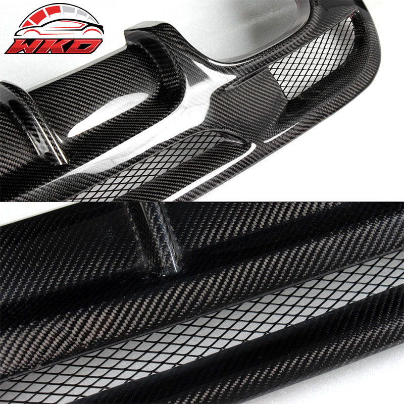 Fits 07-13 BMW E82 M-Tech M Sport Rear Bumper Lip Diffuser - Matte Carbon Fiber