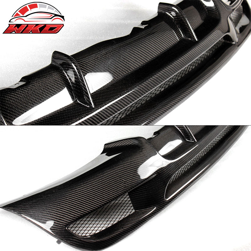 Fits 07-13 BMW E82 M-Tech M Sport Rear Bumper Lip Diffuser - Matte Carbon Fiber