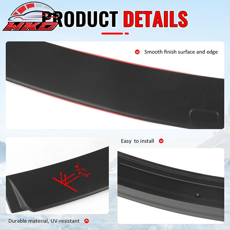 Fits 06-11 BMW E90 3-Series&08-11 M3 Sedan AC Style Roof Spoiler Matte Black ABS